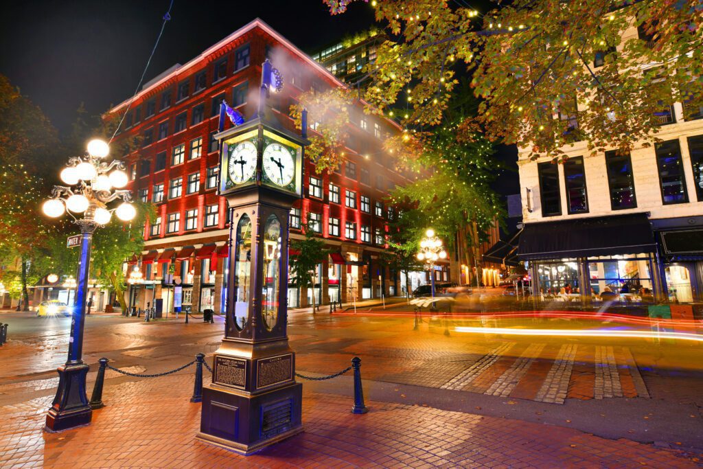 Gastown is a place you have to explore during 2 days in Vancouver