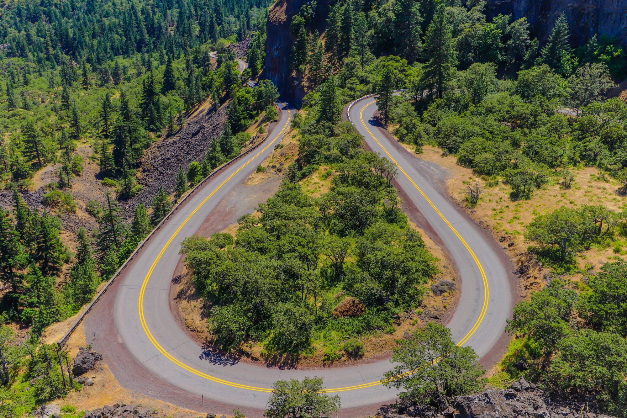 Rowena Crest, una parte da non perdere di un viaggio da Portland a Hood River, Oregon.