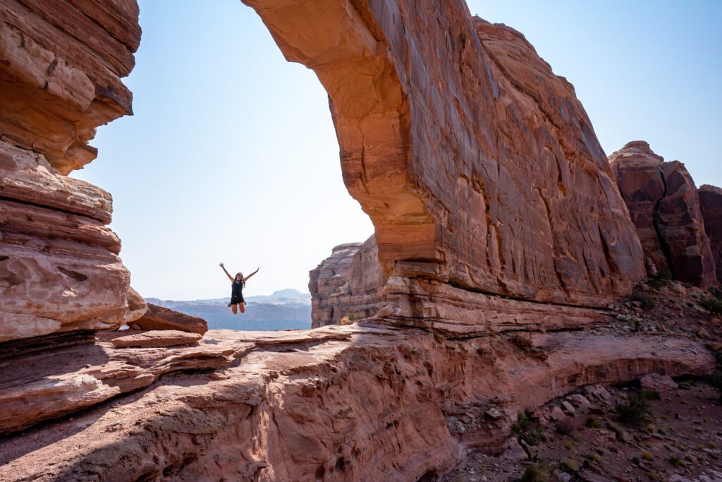 hiking to jeep arch is one of the best things to do in Moab, Utah
