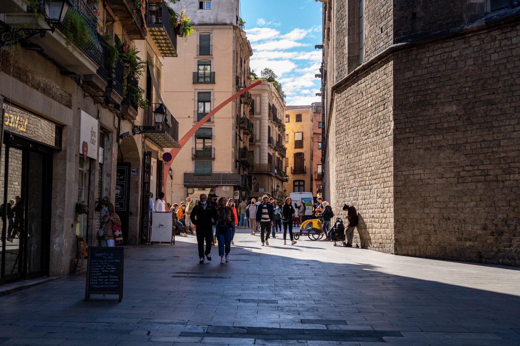 Madrid, Spain. 14th May, 2022. A pedestrian walks past the French