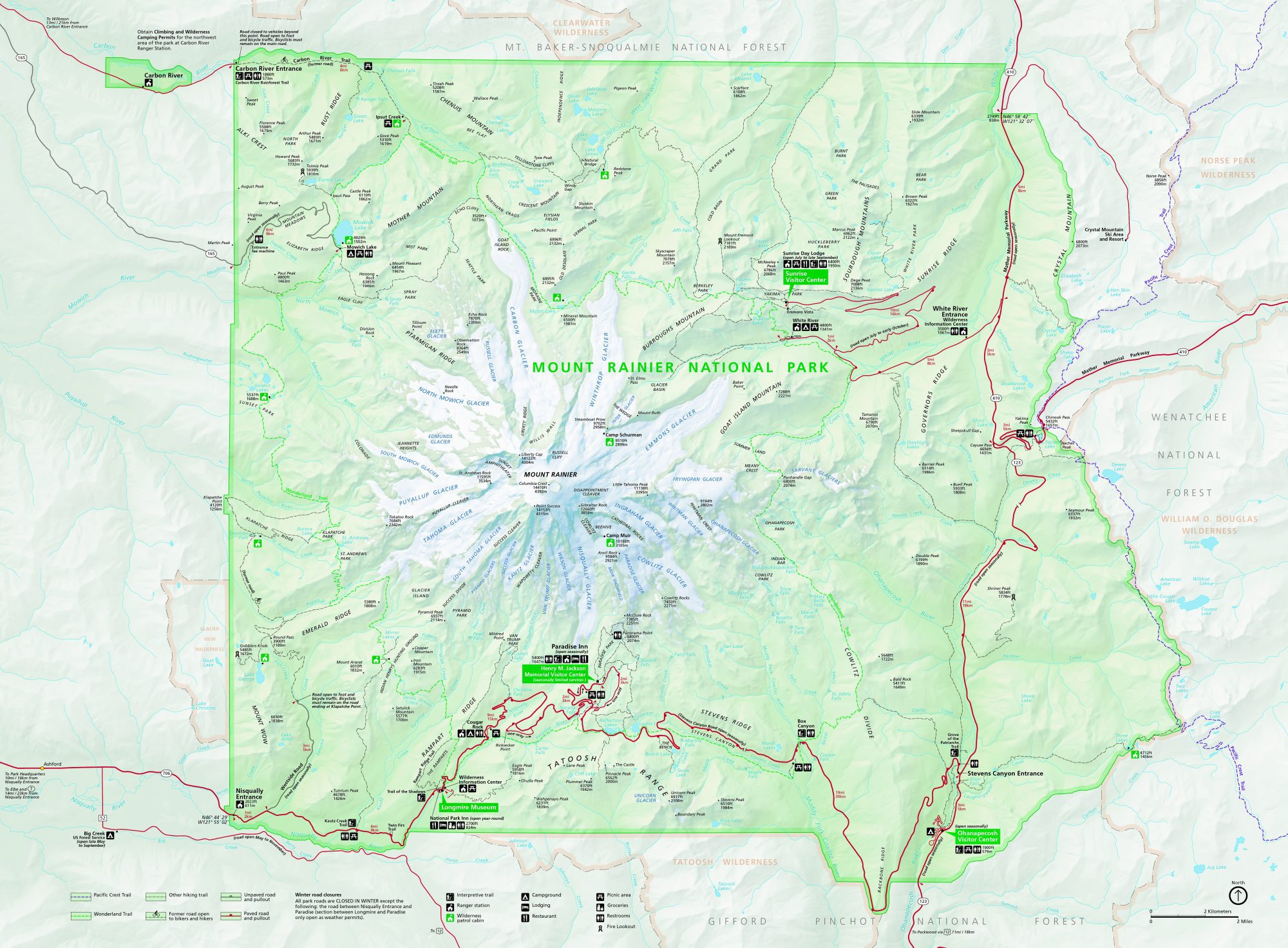 Mount Rainier Map 