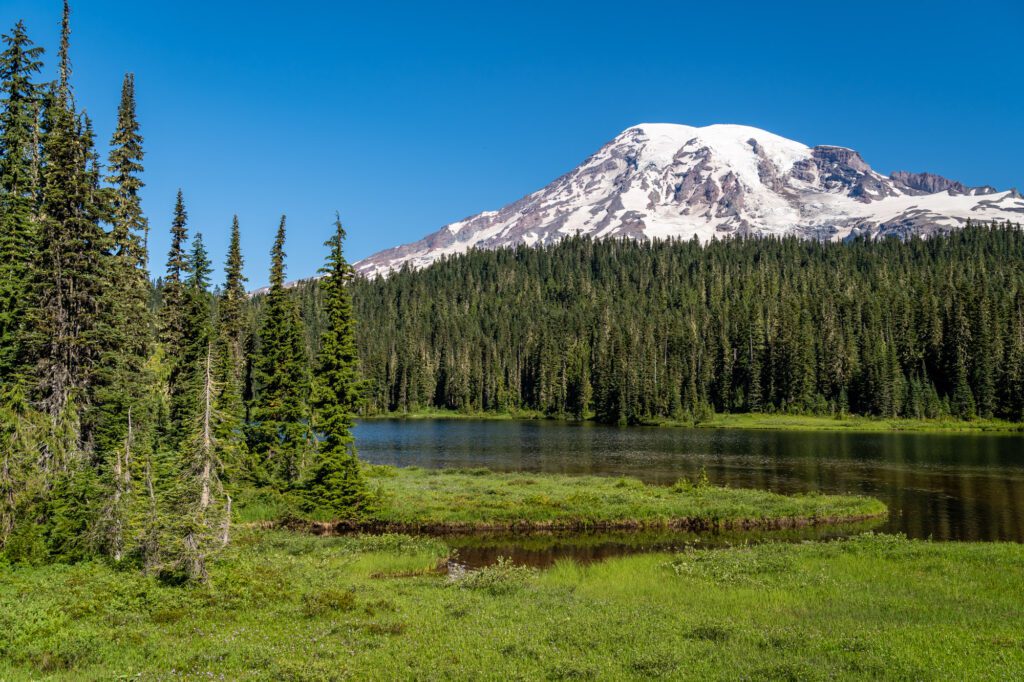 Reflection Lakes in Mount Rainier National Park