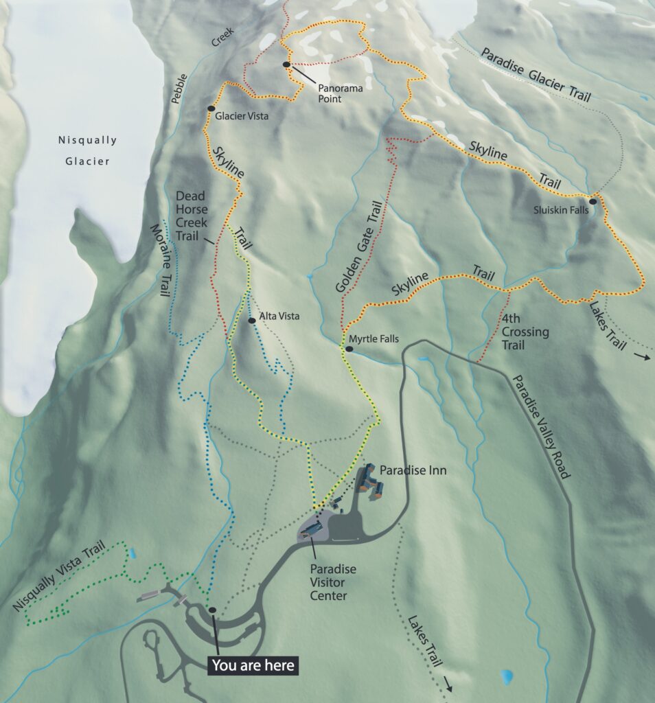 mount rainier trail map